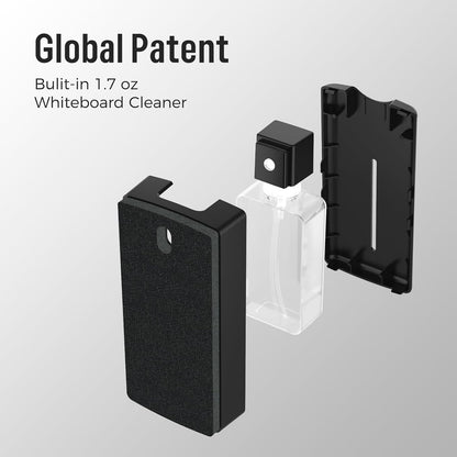 loukin All-in-One Magnetic Dry Erase Eraser, Patent Whiteboard Eraser with Whiteboard Cleaner, Ideal for Classroom, Home and Office Use, 2 Markers Included