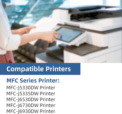 LC3019XXL Ink Cartridges Replacement for LC3019 XXL LC 3019-XXL LC3019 Work with MFC-J5330DW MFC-J6530DW MFC-J6730DW MFC-J6930DW Printers (Black, Cyan, Magenta, Yellow, 4 Pack)