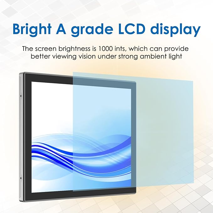 GreenTouch Outdoor High Brightness 1000 Nits 17 Inch Open Frame Interactive Industrial Capacitive Touchscreen Monitor