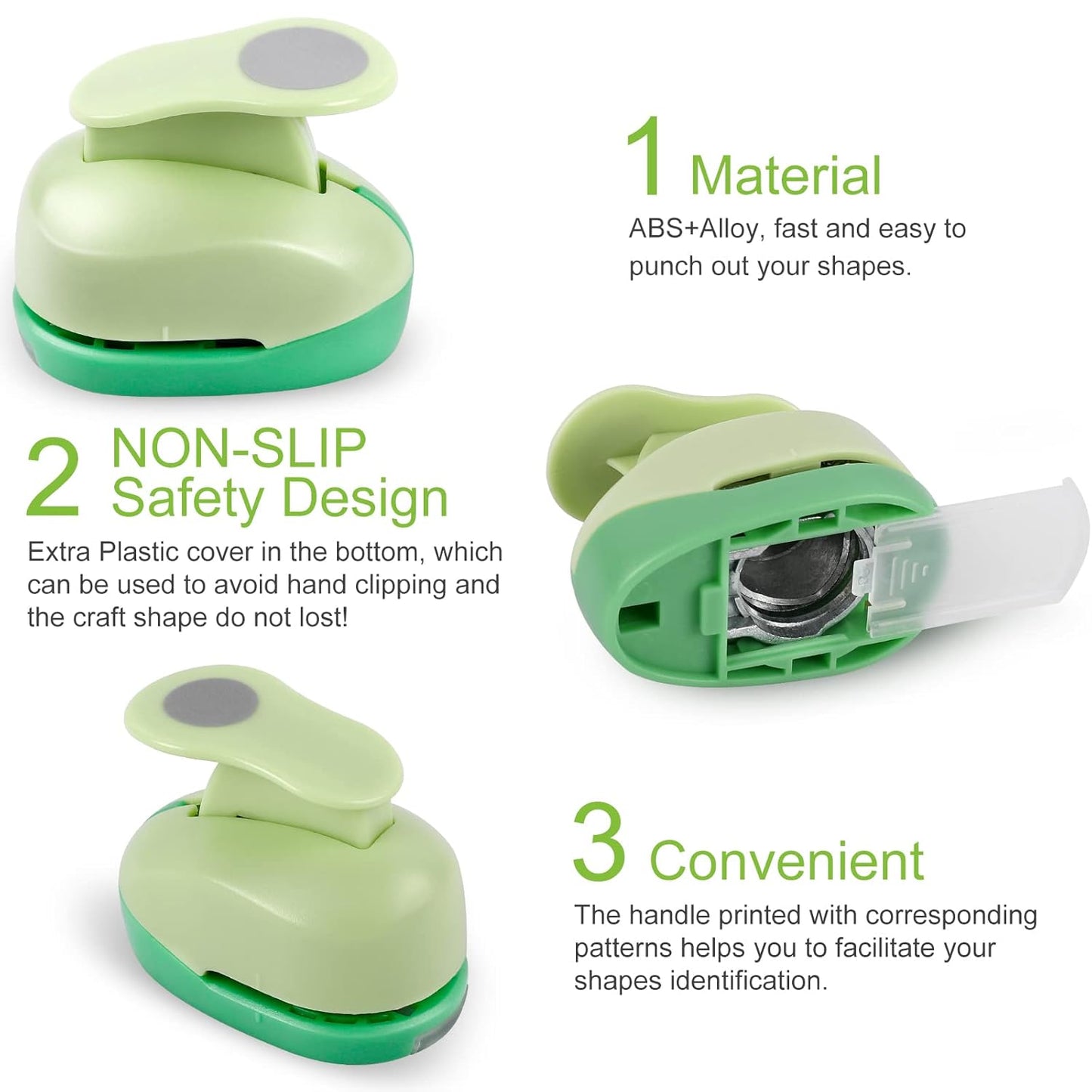 UCEC Paper Punch, 3 Inch Circle Punch Large Hole Puncher Paper Circles Craft Puncher Handmade Paper Punches for Crafting Scrapbooking Cards Arts Fun Projects Back to School Supplies