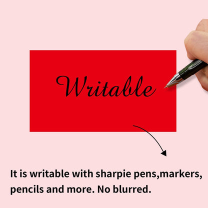 STARLIBOO 250 Red 2*3 Inch Rectangle Removable Writable Color Coding Labels, Name Tag Stickers, File Folder Labels