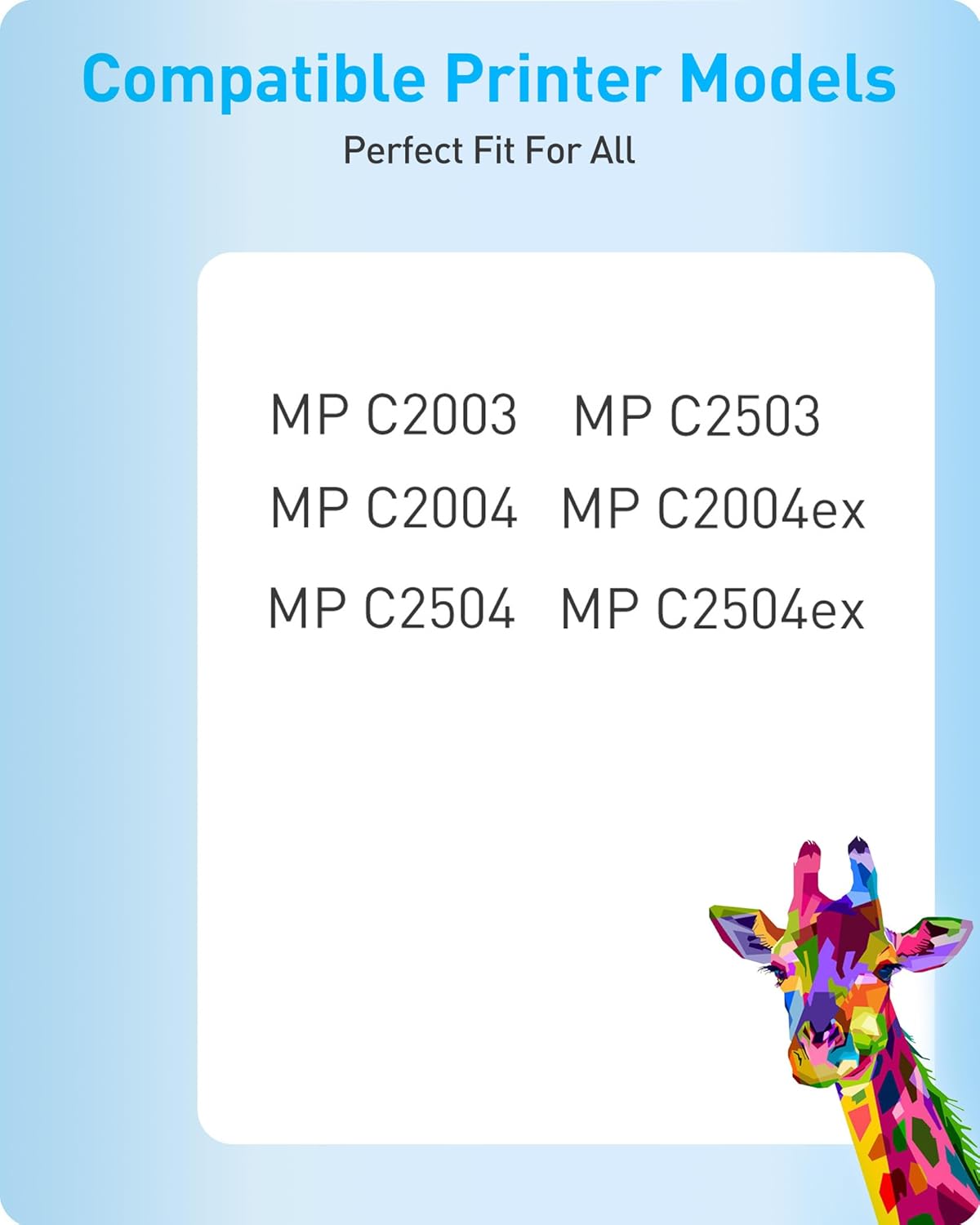 MasaiMara MP C2503 MP C2003 Compatible Toner Cartridges for Ricoh MP C2003, MP C2503, MP C2004, MP C2004ex, MP C2504, MP C2504ex MPC2003, MPC2503, MPC2004, MPC2004ex, MPC2504, MPC2504ex Printer