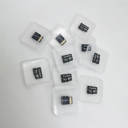 Factory Wholesale 32GB Micro SD Card 10-Pack, U3 A1 V30 Class 10, 80+MB/s Read for 4K Camera, Game Console, Drone,CCTV -with SD Adapter(10x32GB)