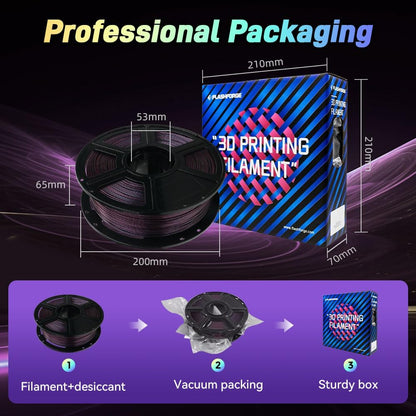 FLASHFORGE Chameleon Gradient Rapid PLA Filament Burnt Titanium & Abyssal Rede, High Flow Speedy Filament 1.75mm Max 500mm/s Fast Printing, Displays Shimmering Effects from Various Angles and Light