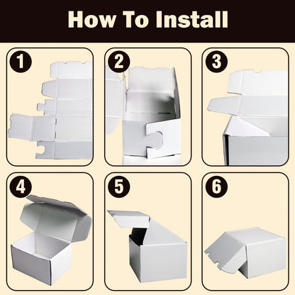 NUMINA 7 Pack 350 Small Card Storage Box, Heavy Duty Cardboard Game Card Organizer with Dividers for TCG, MTG, Sports & Trading Cards, Shipping Boxes for Collectors & Sellers