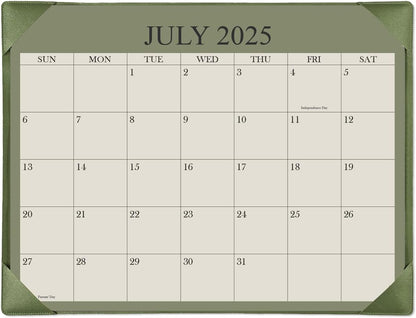 Desk Calendar 2025-2026 with Desktop Mat, 18 Month Small Desk Pad Calendar from September 2025 to December 2026, 8.5" x 11" Desk Pad Calendar 2025-2026 for Home, School Office, Cyan