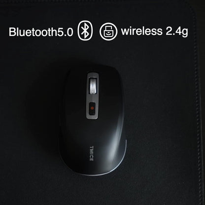 TMICE TKM01A Wireless Bluetooth Mouse Shots Controller Dual Mode (Bluetooth 5.0/ Wireless 2.4GHz) TikTok Controller and Mouse for iPhone, iPad, iOS, Android, Windows Black