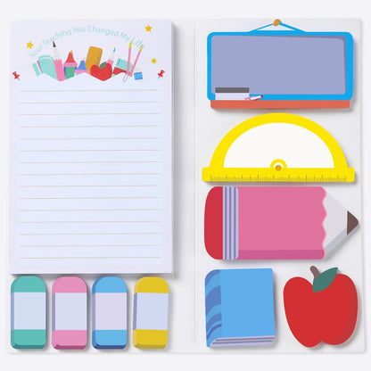 Hommie Sticky Notes Set, Teaching is A Work of Heart Divider Sticky Planner Sticky Note Teacher Appreciation Gift for School Supplies, Bible Supplies, Office Book Notes
