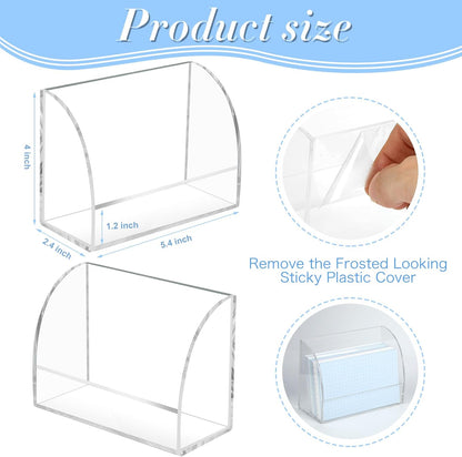 2 Pack Index Card Display Stand 3x5 Acrylic Card Holder for Desk File Note 4x2.4x5.4 Inch Clear Postcard Stand Index Card Rack Acrylic Business Card Stand for Office Business Classroom (No Card)