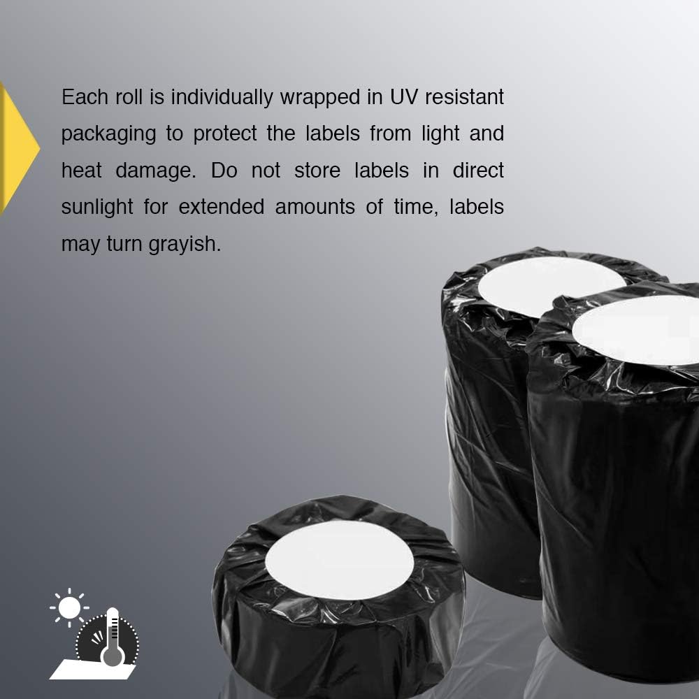 BETCKEY - 1.5" x 0.5" File Folder & Address Labels Compatible with Zebra & Rollo Label Printer,Premium Adhesive & Perforated[Green, 6 Rolls, 14100 Labels]