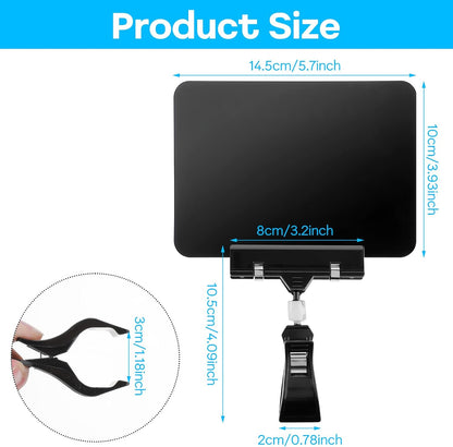 15Pcs Mini Plastic Chalkboard Sign with Clip, Double Head Sale Signs for Retail Store, Rotatable Price Display Sign Clips Black Clip On Sign Holder for Stores Business Exhibition Supermarkets