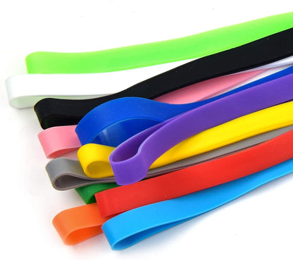 Coopay 36 Pieces Silicone Rubber Bands Colorful Elastic Rubber Wrapping Bands for Books, Art, Exercise, Crab Traps, Cooking, Wrapping, Heat, Cold, UV, Chemical Resistant (12, 8, 5.5 Inches)