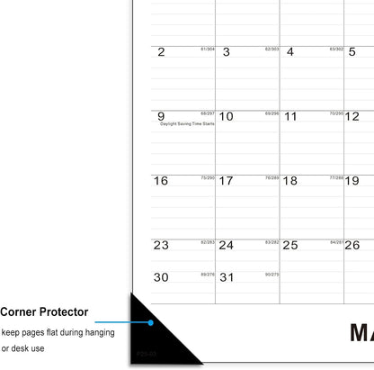 TOWWI 2025-2026 Desk Calendar, 17"x12" Desktop Monthly Calenda for Home, Office, Family with To-do List, Ruled Blocks, Corner Protectors