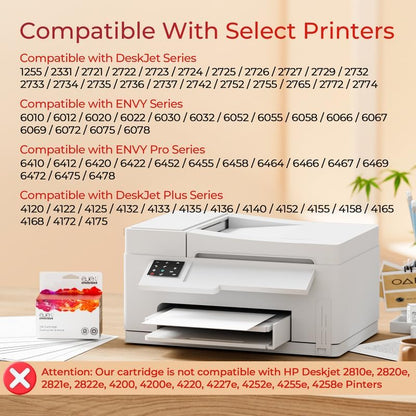 67XL Ink Cartridge (2-Black) Compatible for HP Ink 67 for HP 67XL Black Ink Cartridge High Yield for Deskjet 2700 2700e 2755e 2710e 2720e 4100e 4120e 4155e 4255e Envy 6000 6055e 6420e 6455e Series