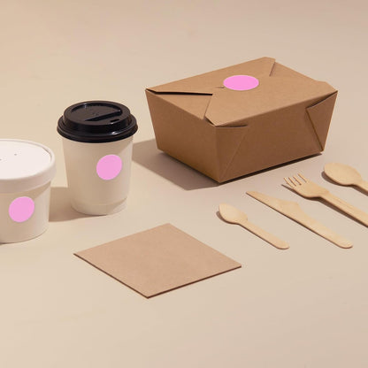 Pink Dot Stickers 2 Inches Round Sticker, Circle Colored Labels Color Coding Labels for Office Classroom Toddlers Activity 80 Pieces