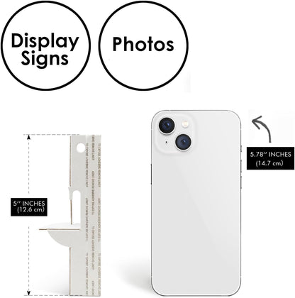 Golden State Art, 5 Inch Self Stick Easel Back, Cardboard Stand, Single Wing, Archival Quality, Display Posters Pictures Brochures, Easy and Fast Application (Pack of 50) White, Made in USA