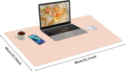 Bloss Pink Desk Mat, Leather Desk Pad, Desk Matt for Desktop, Waterproof Desk Pad Mat, Computer Mat for Office Work/Home/Decor/Desk Protector/Cover(31.5 x 15.7 Inches)