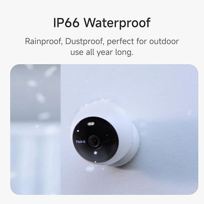 Noorio Solar Security Cameras Wireless Outdoor, 4-Pack 1080P Battery Powered Magnetic Outdoor Camera with AI Motion Detection, 2.4G WiFi Home Security Camera Color Night Vision, Local Storage