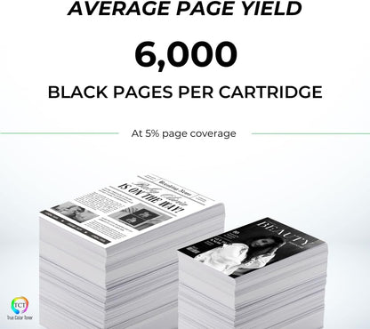 TCT LC406XL Black Ink Cartridge 2 Pack - Compatible Replacement for Brother LC406XL LC406XLBK Black High Yield Works with Brother MFC-J4335 J4345 J4535 J5855 J5955 Printers (6,000 Pages)