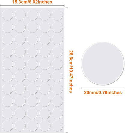 Zonon 1000 Pcs Double Sided Adhesive Dots Clear Glue Point Tape Stickers Balloon Glue Round Mini No Traces Adhesive Sticker Dot Sticker for Classroom Decor Craft DIY Office (0.79 Inch/ 20 mm)