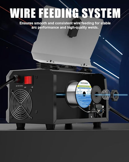 AZZUNO 135A MIG Welder 110v, 3 in 1 MIG Welder Machine Flux Core Welder/Lift TIG/Stick Welding Machine, Portable Wire Feed Welder, Gasless Welding Machine