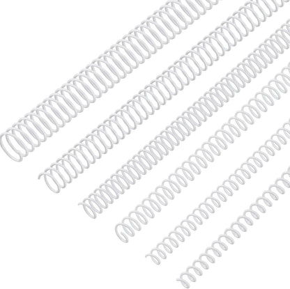 Leinuosen 120 Pack Plastic Spiral Binding Coils Kit Spirals Multi Size Coils for Binding Binder Combs Spines(1/4 5/16 3/8 1/2 5/8 3/4 Inch,White)
