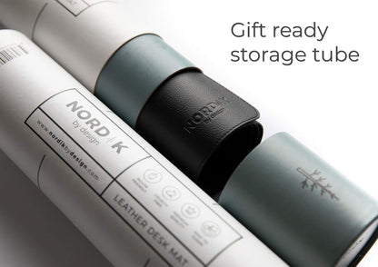 Nordik Cork Leather Desk Mat Cable Organizer (Pebble Black 35 X 17 inch) Premium Extended Mouse Mat for Home Office Accessories - Non-Slip Vegan Leather Desk Pad Protector & Desk Blotter Pad