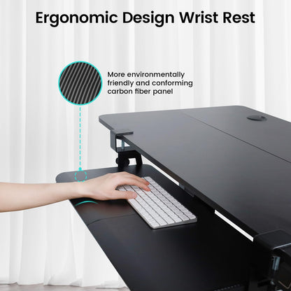 Large Keyboard Tray Under Desk Slide Out with Extra Sturdy C Clamp Mount System,26'' (30'' including Clamps) x11 Slide-Out Keyboard Drawer Under Desk for Typing,Keyboard Mouse Tray,Black