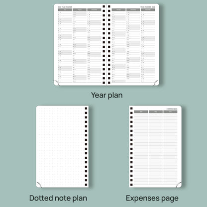 POPRUN Pocket Planner 2025-2026 (Spiral Hardcover - 4''x 6.25''), Daily Weekly and Monthly (July 2025 - June 2026) with Hourly Time Slots, for Purse, 100 GSM - Orange