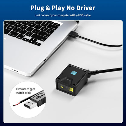 NetumScan 2D Embedded Fixed Barcode Scanner Scan Engine, Industrial Grade 1D 2D QR Barcode Reader, Automatic Induction Scanning,USB Port Suitable for Self-Service Terminals and Factory Assembly Lines