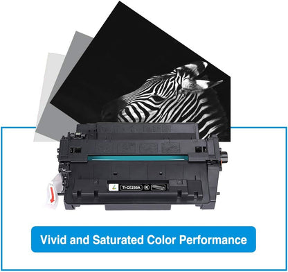 P3015 55A Black Toner Cartridge CE255A 2-Pack Compatible Replacement for HP 55A 55X CE255A CE255X for HP Laserjet P3015 P3015dn P3015x Pro 500 MFP M521dn M521dw M521 M525 Printer Ink