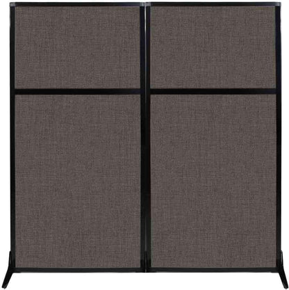 Versare Workstation Partition | Portable Wall Divider | Modern Office Cubicle | Free Standing Privacy Screen | Flexible Work Space | 66" x 70" Mocha Fabric Panels