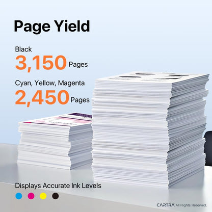 CATRA 206x High Yield Toner Cartridge Compatible with 206X Toner Cartridge Set, Works with Color Laser Jet Pro MFP M283fdw M283fdn M283cdw, M255dw, M255nw, M282nw 4Pack W2110X