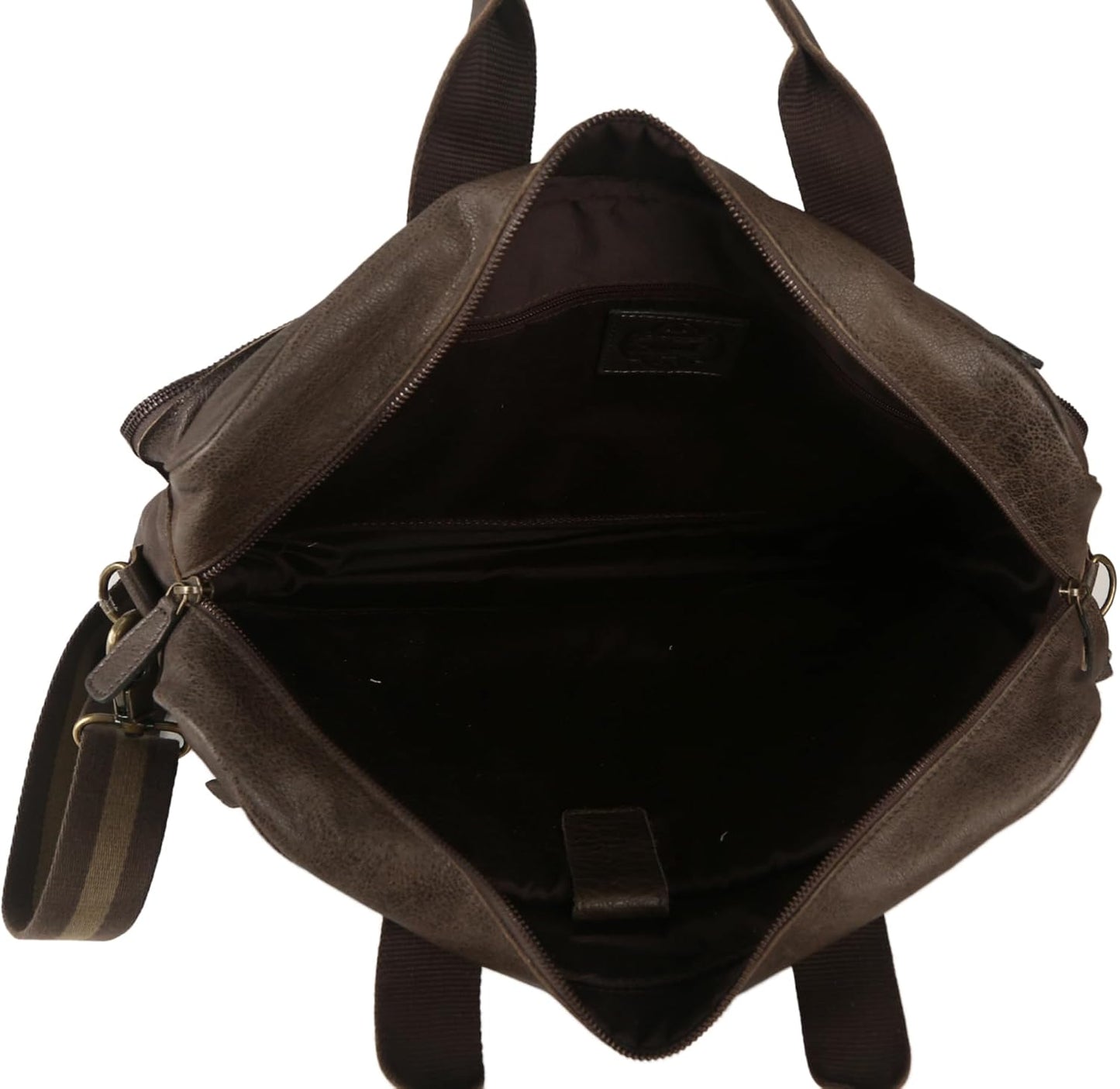 Leather briefcase 18 Inch Laptop Messenger Bags for Men and Women Best Office briefcase Satchel Bag (Grey)