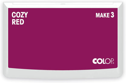 COLOP Make Series, Ink Stamp Pads, with Non-Toxic Premium Ink, Water-Based Acid-Free (Cozy Red, Make 3-3-1/2" x 6-1/4")