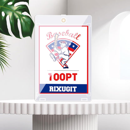 25-Pack Sleeved-Card Magnetic Holder - 100PT One Touch Magnetic Card Holder, Large Inner Size 2.63"x3.70". Fits Soft Card Sleeves on Cards First, Then into Card Holders for Double Protection