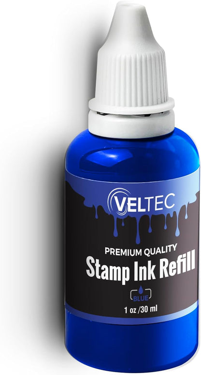 Self-Inking Stamp Refill Ink, Squeeze Bottle – 1 oz. (Blue)
