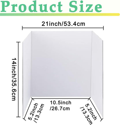 3 pcs Small White Tri-Fold Display Boards, 21 x 14 Inches Corrugated Trifold Poster Boards for School Projects, Science Fairs, Business Presentations and Exhibitions