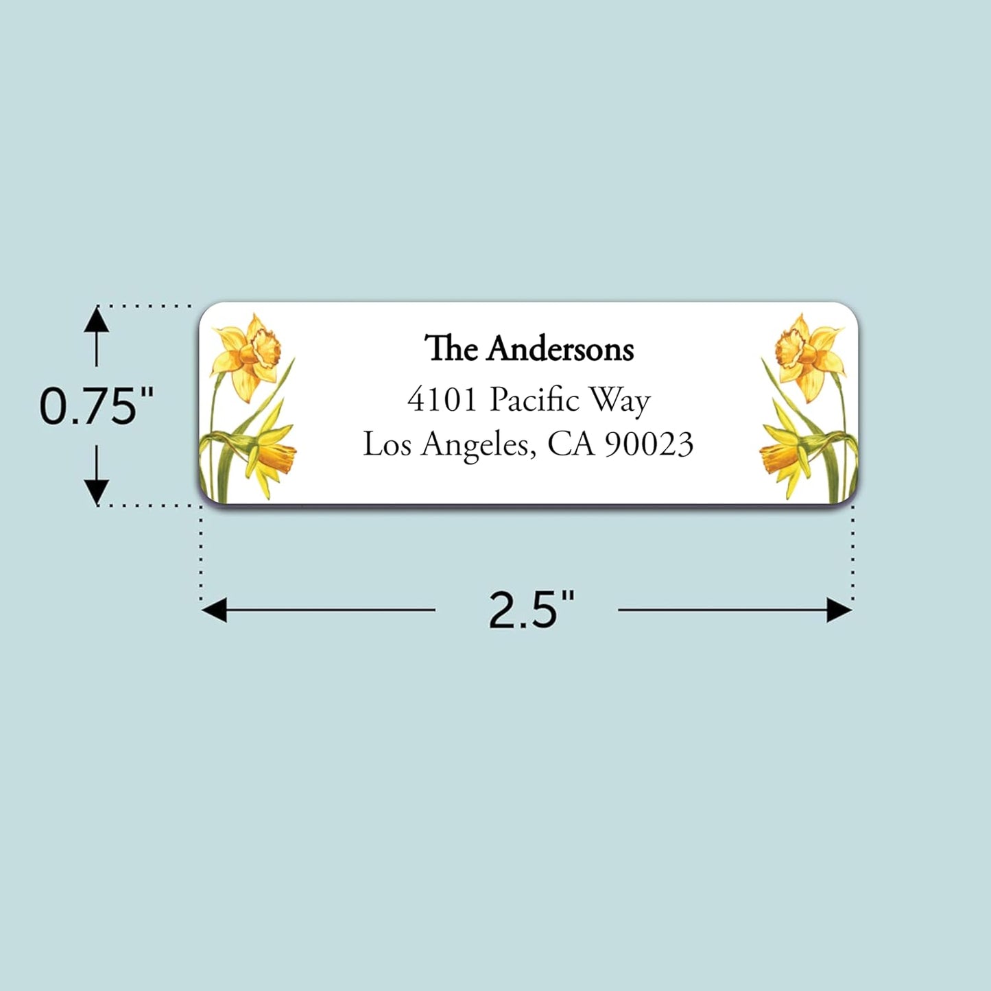 Return Address Labels - Personalized Flower Address Stickers on Sheets (50-1000 Labels)