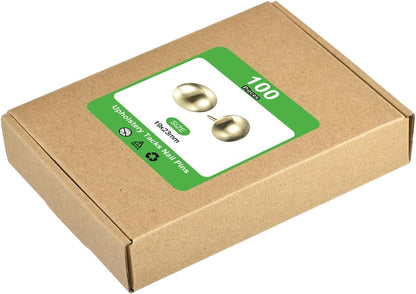 uxcell Upholstery Tacks Nail Pins Furniture, 100Pcs 19x23mm Thumb Tack Pins Assortment Kit Carbon Steel for Home Sofa DIY Decorative Nail Heads Nails, Gold