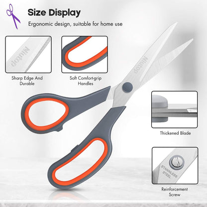 Scissors Bulk Set of 50-Pack, Niutop 8" Multipurpose Sharp Sewing Craft Fabric Scissors for Office Home High/Middle School Student Office Teacher Art Supplies, Soft Comfort-Grip Right/Left Handles