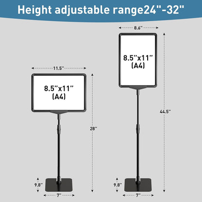 Sign Holder Stand,Sign Stand for Display,Adjustable Sign Holders For Table Top，Table Sign Holders 8.5 x 11