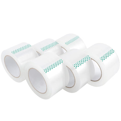 Lichamp Heavy Duty Packing Tape 6 Rolls, Wide Packaging, 3 in. x 90 Yd., 3 Mil Thick, Clear, Commercial Grade Carton Packaging Tape Refills, Shipping, Mailing, Moving Supplies & Storage