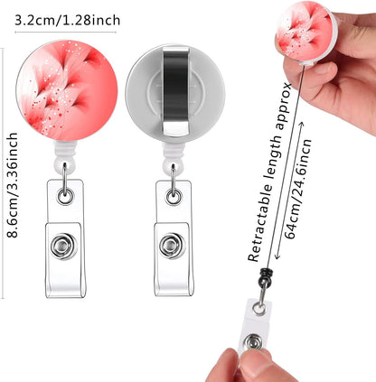 15Pcs Nurse Badge Reels Cute Retractable Badge Holder with Clip