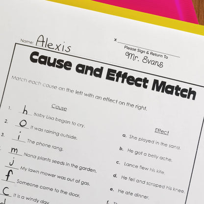 Personalized Sign and Return Teacher Stamp / 2000 Plus Self Inking Homework Signature Stamper/Custom Script Black Imprint/Made in USA