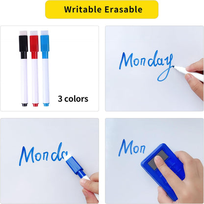 Magnetic Whiteboard Contact Paper 24" x 59" Peel and Stick Dry Erase White Board for Wall Self-Adhesive Decal Wallpaper Sticker for Office, Home, with Marker, Eraser and Magnet