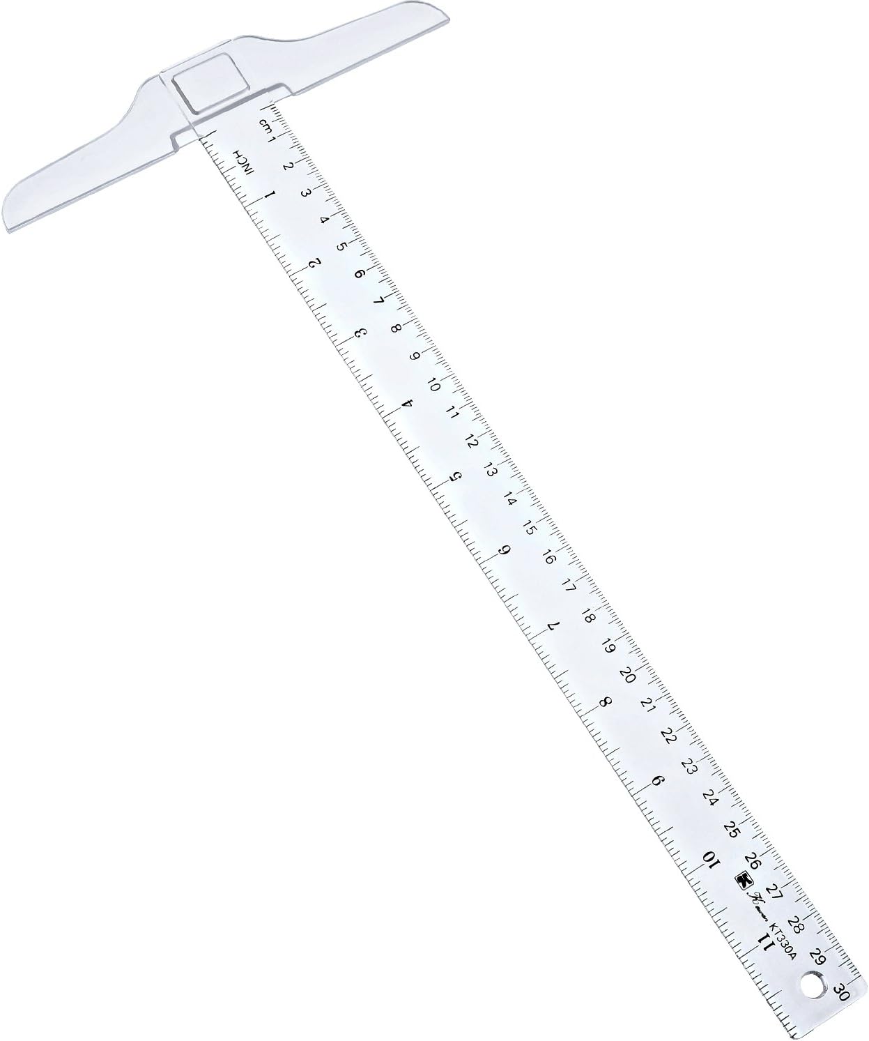 Pangda 12 Inch/ 30 cm Junior T-Square Plastic Transparent T-Ruler for Drafting and General Layout Work (2)