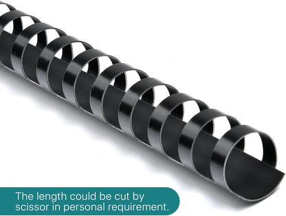 150 Pack Plastic Binding Combs, 21 Ring Binding Combs Letter Size Plastic Spiral Binding for Notebook Calendars Picture Album - Multi Sizes 1/4 5/16 3/8 1/2 5/8 3/4 in