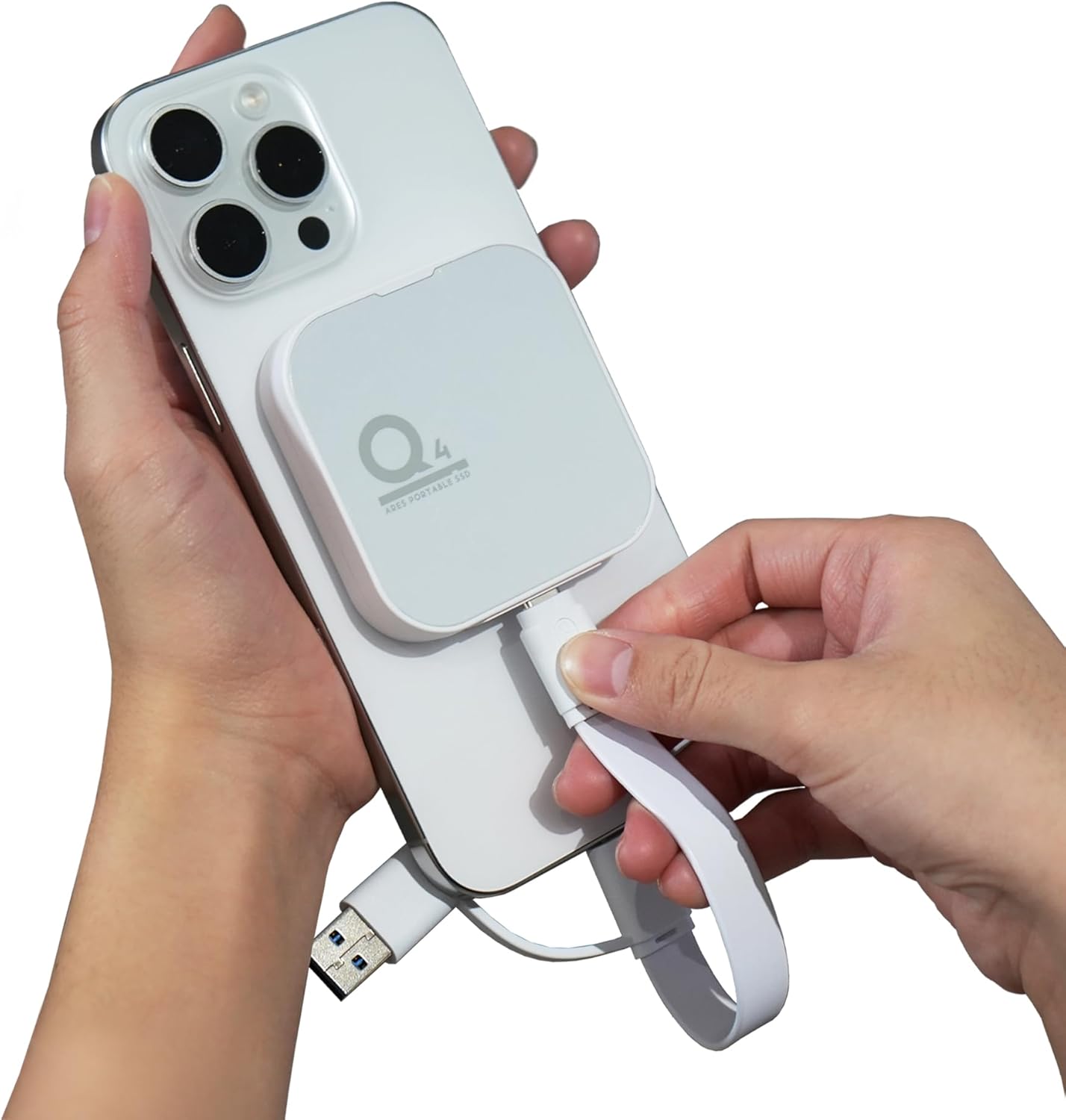 DATO Magnetic External SSD 4TB External Solid State Drive Portable SSD USB 4.0 Gen 3x2 up to 4000/3600 MB/s Type-C 4K ProRes HDR Record, Compatible with iPhone 15&16 Pro Max - ARES Q4 Series