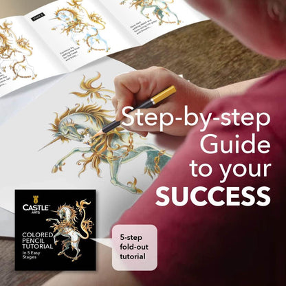 Castle Art Supplies Colored Pencils Set | 72 Premium Soft Core Colored Leads for Adult Artists | Organized in Presentation Tin Case